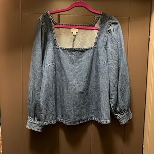 J Crew denim top XL 💫NWOT✨